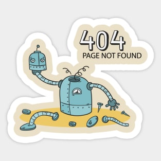 404 ERROR PAGE NOT FOUND Sticker